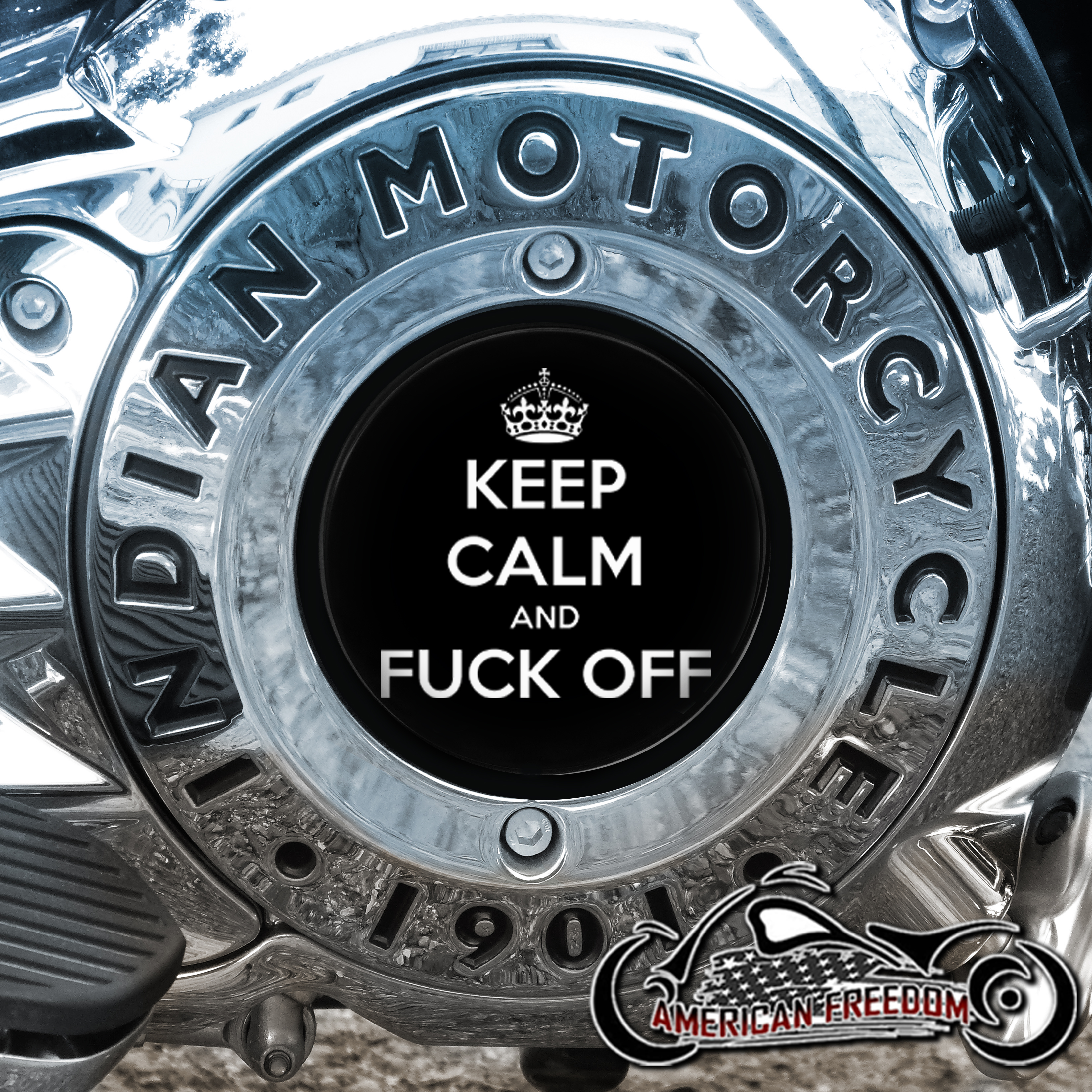 Indian Motorcycles Thunder Stroke Derby Insert - Keep Calm F Off